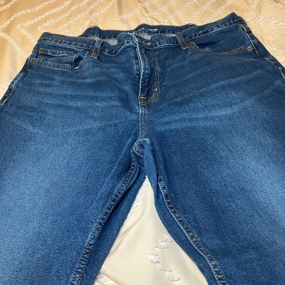 Old Navy Mens Size 40x32 Boot Cut Built In Flex Jeans Dark Wash 40x32